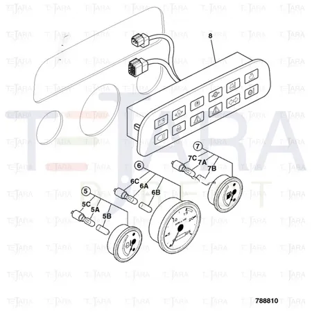 JCB Part No.# 704/50098, GAUGE fuel level ( Reinstate ) - JCB Spare Parts