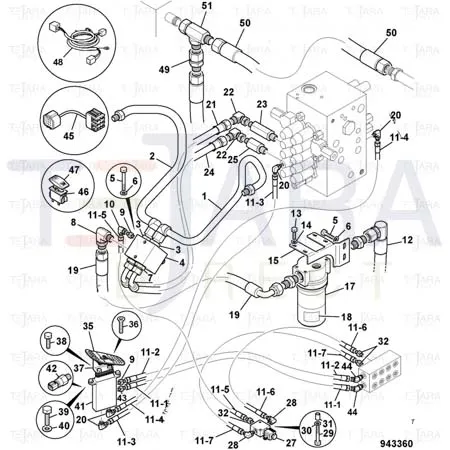 JCB Part No.# 332/J0669, 5 BAR PRESSURE SWITCH - JCB Spare Parts