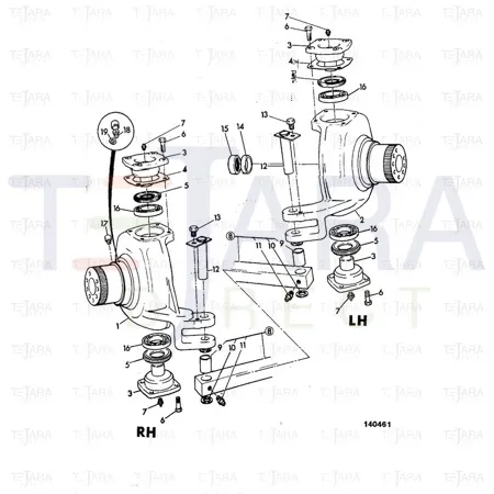 JCB Part No.# 458/10334, Rod track, colour code pink blue - JCB Spare Parts