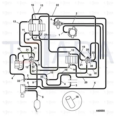 JCB Part No.# 649/51438, Hose 1/4 BSP - JCB Spare Parts