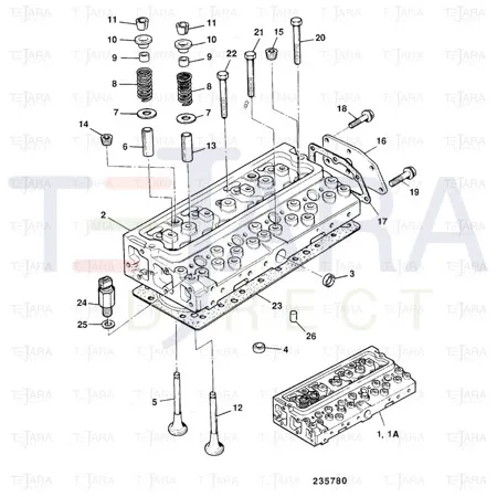 JCB Part No.# 02/101705, VALVE EXHUAST - JCB Spare Parts