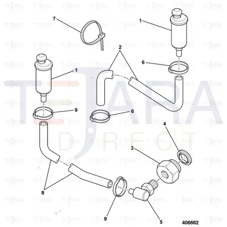 JCB Part No.# 816/60299, Elbow Compact Hose End - JCB Spare Parts