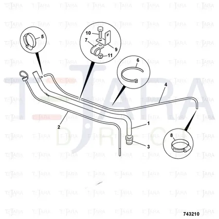 JCB Part No.# 332/F4981, OIL FILLER TUBE g/box manual - JCB Spare Parts