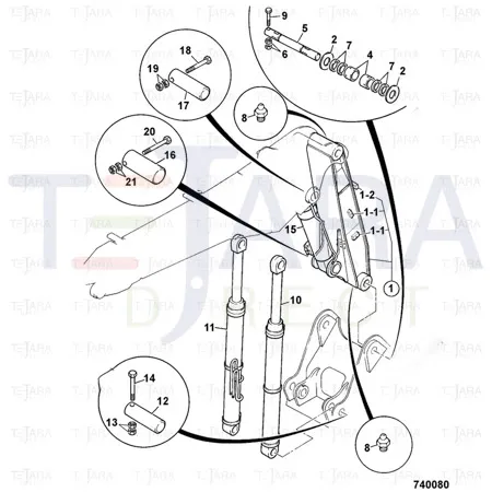 JCB Part No.# 6009/3825Z, BOLT - JCB Spare Parts