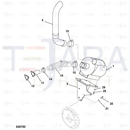 JCB Part No.# 7232/51248, HOSE - JCB Spare Parts
