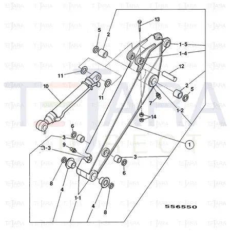 JCB Part No.# 1316/3826D, Bolt BOLT M20 X 16 - JCB Spare Parts