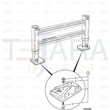 JCB Part No.# 980/88215, ABI - STREET PAD 3/4CX - JCB Spare Parts