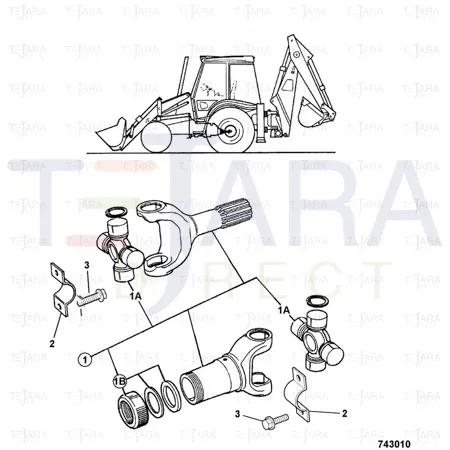 JCB Part No.# 914/60254, Propshaft rear - JCB Spare Parts