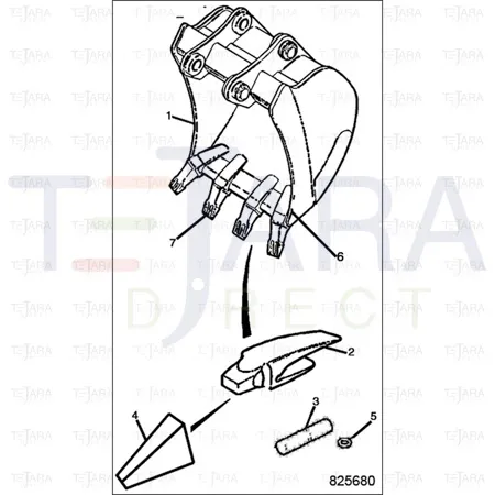 JCB Part No.# 980/84756, TOEPLATE 1220MM - JCB Spare Parts