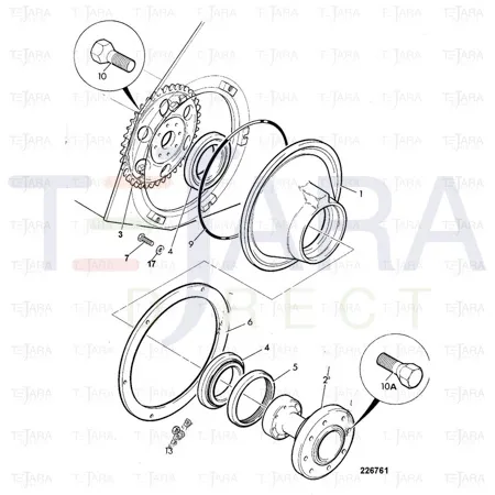 JCB Part No.# 826/01831, BOLT WHEEL - JCB Spare Parts