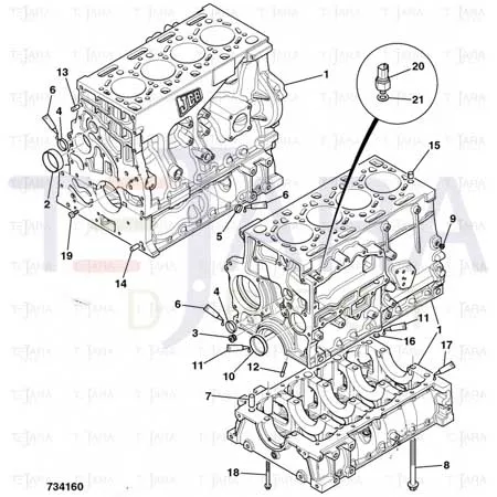 JCB Part No.# 320/00802, PLUG.CORE.36mm DIA. - JCB Spare Parts
