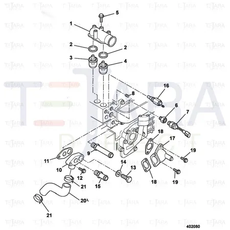 JCB Part No.# 02/801121, THERMOSTAT A - JCB Spare Parts