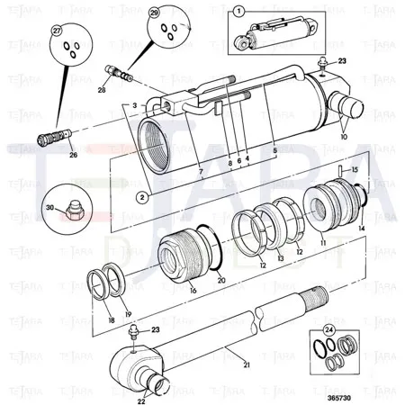 JCB Part No.# 25/220820, Flow  Valve  J04A2ZN - JCB Spare Parts