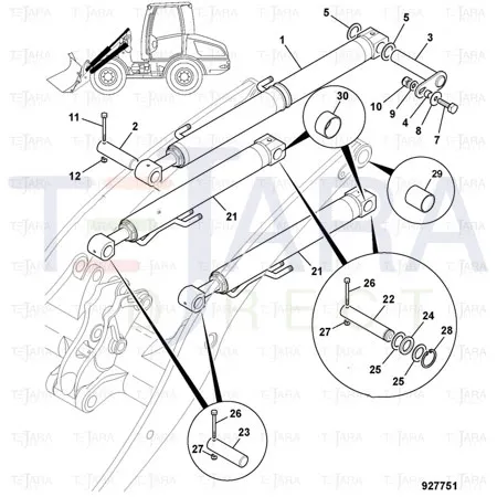JCB Part No.# 823/10750, Spacer 51.2 x 75 x 4mm - JCB Spare Parts