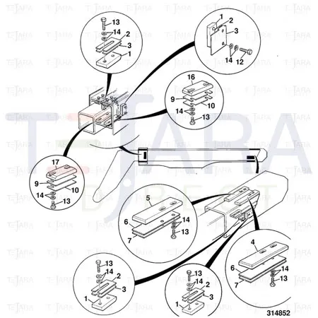 JCB Part No.# 331/17560, PAD WEAR 320 X 85 - JCB Spare Parts