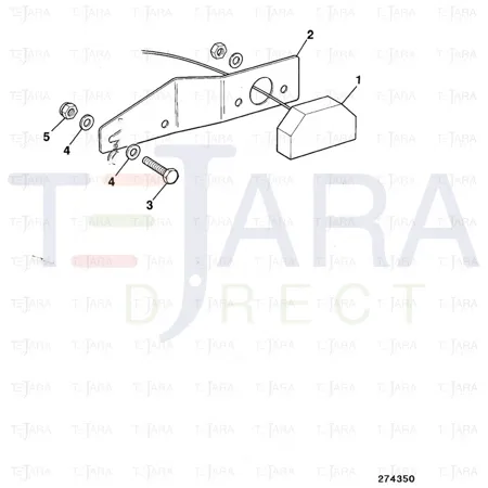 JCB Part No.# 162/03078, (W) (P) BRACKET - JCB Spare Parts