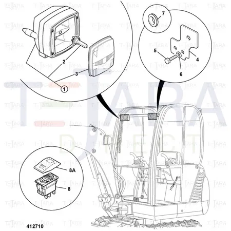 JCB Part No.# 720/10061, BULB H3 12V 55W - JCB Spare Parts
