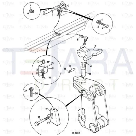 JCB Part No.# 811/70099, PIVOT PIN BOOMLOCK - JCB Spare Parts