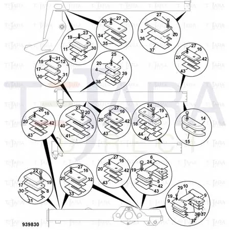 JCB Part No.# 332/C8250, SA WEAR PAD - JCB Spare Parts