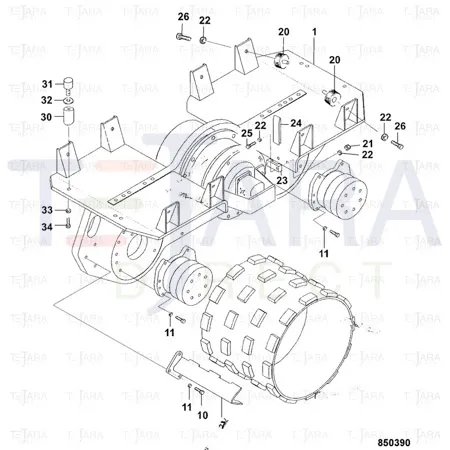JCB Part No.# 2622/06046, BUFFER - JCB Spare Parts