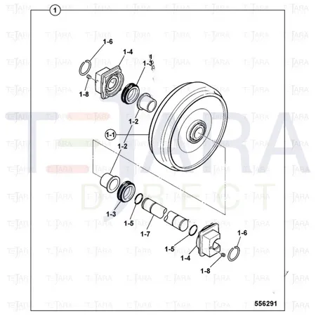 JCB Part No.# JRA0222, HUB - JCB Spare Parts