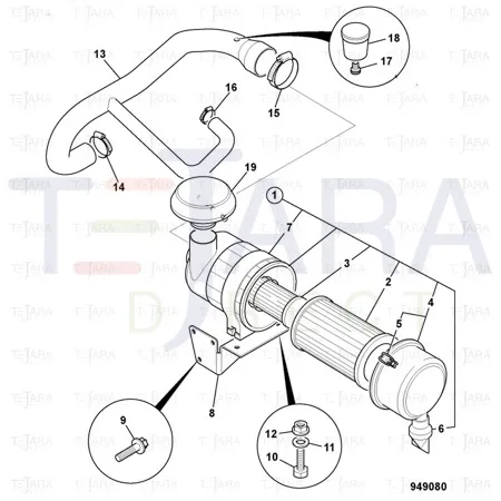JCB Part No.# 162/02674, ADAPT. VACUUM  SENSOR - JCB Spare Parts