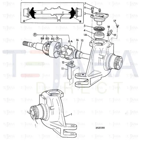 JCB Part No.# 914/84104, Shaft Differential - JCB Spare Parts