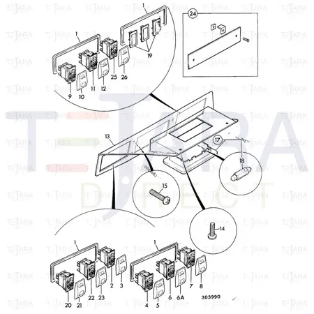 JCB Part No.# 701/60031, (W) (P) SWITCH 24v - JCB Spare Parts