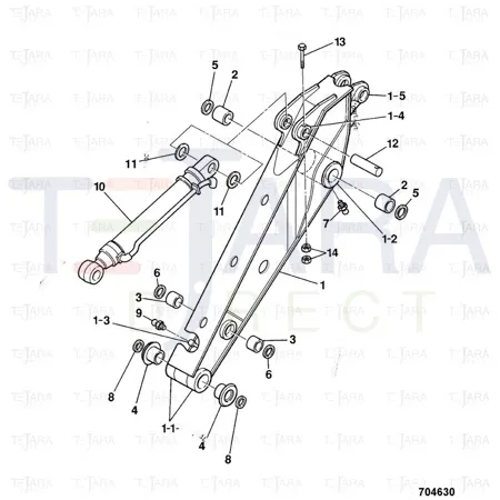 JCB Part No.# 831/10291, BEARING BUSH - JCB Spare Parts