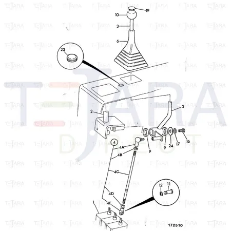 JCB Part No.# 122/38503, KNOB - JCB Spare Parts