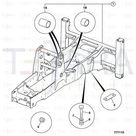JCB Part No.# 826/11353, BOLT 1UNFx8 - JCB Spare Parts