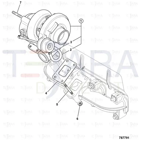 JCB Part No.# 320/06053, GASKET.TC TO MANIFOLD - JCB Spare Parts