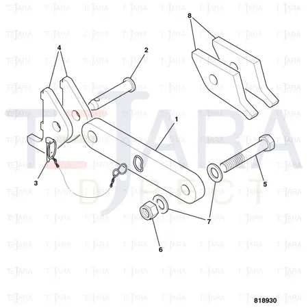 JCB Part No.# 1315/4024D, HEX.BOLT M24x140 LG - JCB Spare Parts