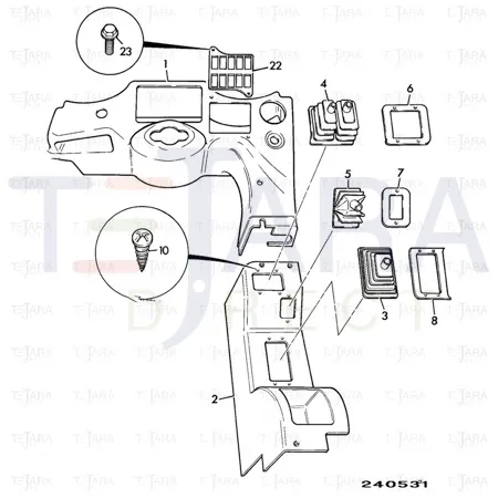 JCB Part No.# 294/00417, PLATE SWITCH - JCB Spare Parts