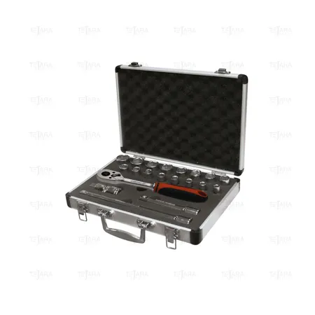 SET OF 20 PCS. SOCKETS 1/2" (8- 24 MM) 6 EDGES - EGA Master