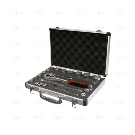 SET OF 21 PCS. SOCKETS 1/2" (10-32 MM) 6 EDGES - EGA Master