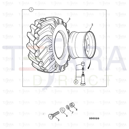 JCB Part No.# 6900/0006, TUBE 10.0x 20 - JCB Spare Parts