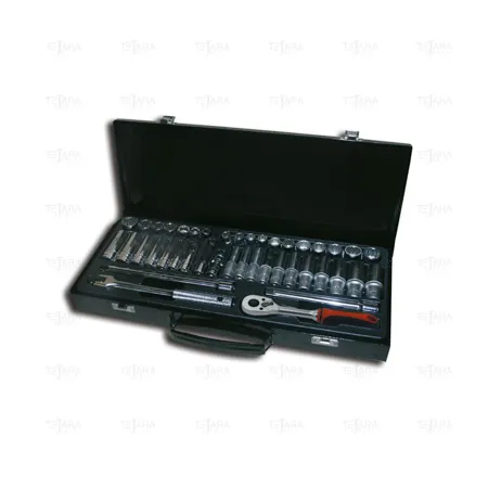 SET OF 42 PCS .SOCKET WRENCHES 3/8" (9-19 MM Y 3/8" -3/4") 12 EDGES - EGA Master