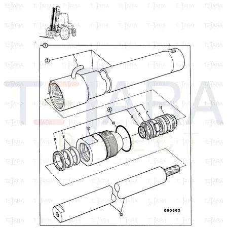 JCB Part No.# 2411/3410, SEAL PISTON HEAD - JCB Spare Parts