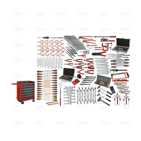 INDUSTRIAL MAINTENANCE SET 286 PCS IN ROLLER CABINET AND EVA TRAYS - EGA Master
