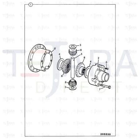 JCB Part No.# 448/23500, DIFF. CASE ASSEMBLY - JCB Spare Parts
