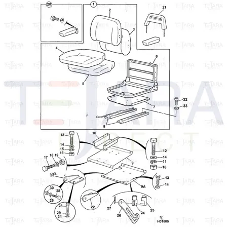 JCB Part No.# 913/02401, SPRING CLIP - JCB Spare Parts
