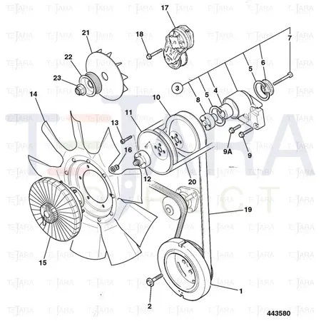 JCB Part No.# 02/200426, V-BELT (PAIR) - JCB Spare Parts