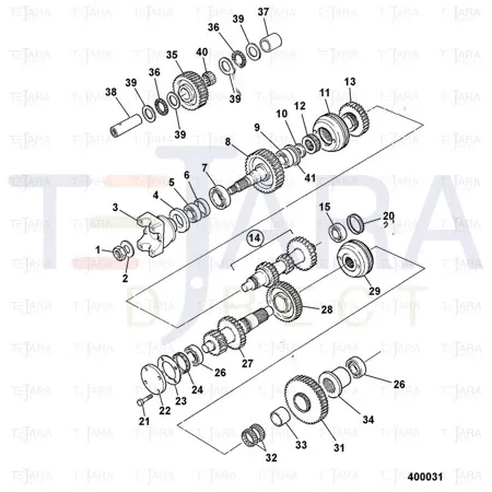 JCB Part No.# 459/70274, SETTING NUT LAYSHAFT - JCB Spare Parts
