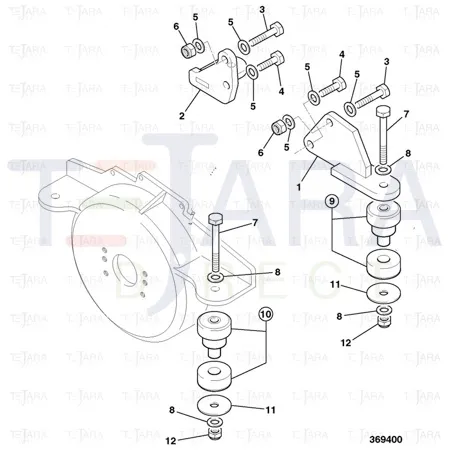 JCB Part No.# 331/20297, ENGINE MOUNT.RUBBER - JCB Spare Parts