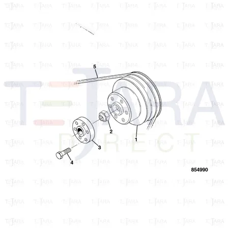 JCB Part No.# 02/950457, Belt - JCB Spare Parts