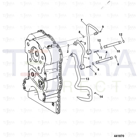 JCB Part No.# 04/600692, Pipe oil - JCB Spare Parts