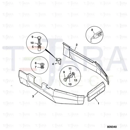 JCB Part No.# 346/00402, RH SKIRT - JCB Spare Parts