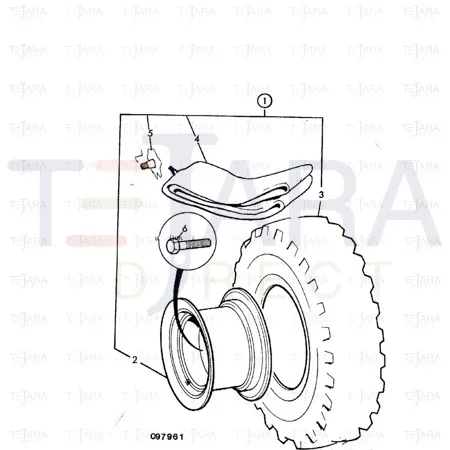 JCB Part No.# 42/916200, Tyre 11Lx16x12pr Armstrong(3CX-F) - JCB Spare Parts