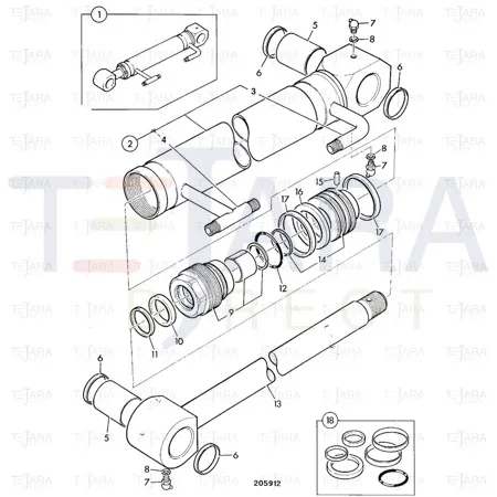JCB Part No.# 809/00111, LINER BEARING 411/416 - JCB Spare Parts